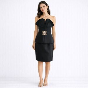 A.B.S Collection by Allen Schwartz Strapless Cocktail Dress Black 10
